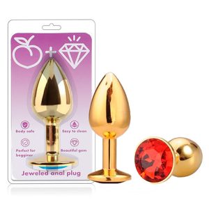 SMALL GOLD METAL ANAL PLUG