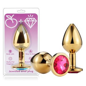MEDIUM GOLD METAL ANAL PLUG